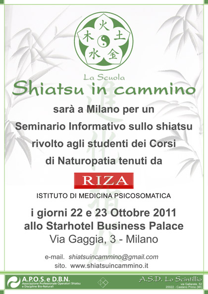 Locandina Seminari RIZA 2011